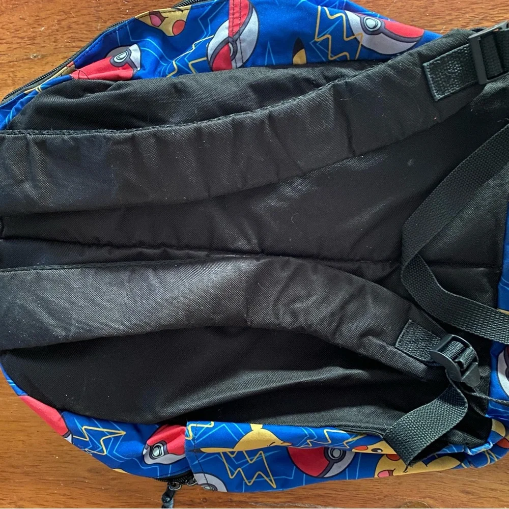 Pokemon Pikachu and Poké Ball Blue Backpack 16”‎ CLEAN